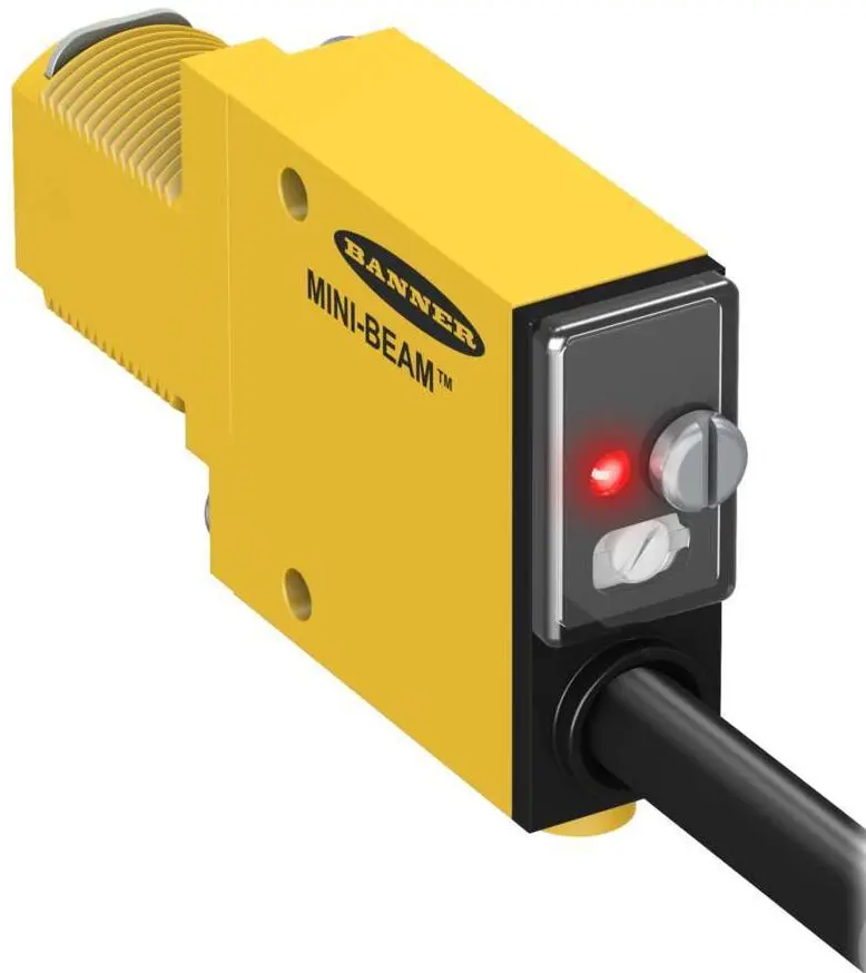 Produktfoto 1 von Banner Kunststoff Bipolare NPN/PNP Faseroptik Verstärker 36 mm Glasfasersensor IP40 1 ms