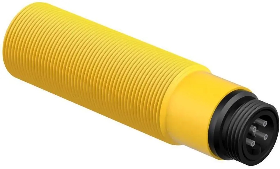 Produktfoto 1 von Banner zylindrisch Optischer Sensor, Dagegen, Bereich 150 m, 3 Pin Mini Stil QD3