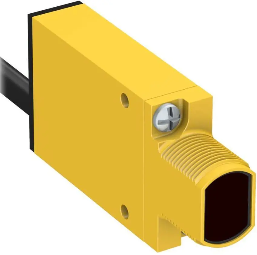Produktfoto 1 von Banner Rechteckig Optischer Sensor, Dagegen, Bereich 3 m, Anschlusskabel, Hell-/dunkelschaltend