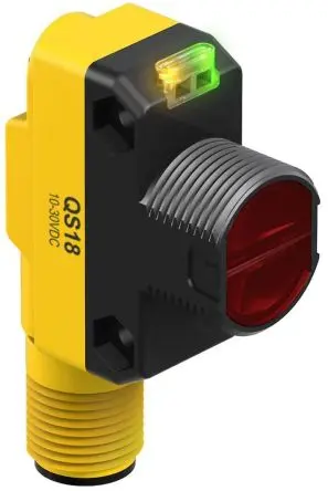 Produktfoto 1 von Banner QS18 Miniatur Optischer Sensor, Festes Feld, PnP Ausgang