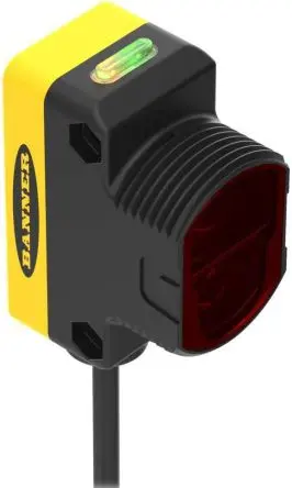 Produktfoto 1 von Banner WORLD-BEAM QS30 Rechteckig Optischer Sensor, Diffus, Bipolare NPN/PNP Ausgang, Kabel