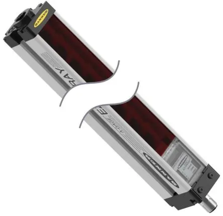 Banner EZ Array Lichtvorhang Strahlabstand 5 mm Empfänger Typ CE, RoHS 60-Strahl, Schutzhöhe 2400 mm