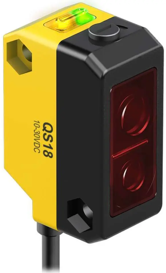 Produktfoto 1 von Banner Rechteckig Optischer Sensor, Annäherung, Bereich 100 mm, PNP Ausgang, Anschlusskabel, Hell-/dunkelschaltend