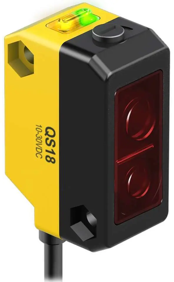 Produktfoto 1 von Banner Rechteckig Optischer Sensor, Annäherung, Bereich 100 mm, PNP Ausgang, Zopf QD, Hell-/dunkelschaltend