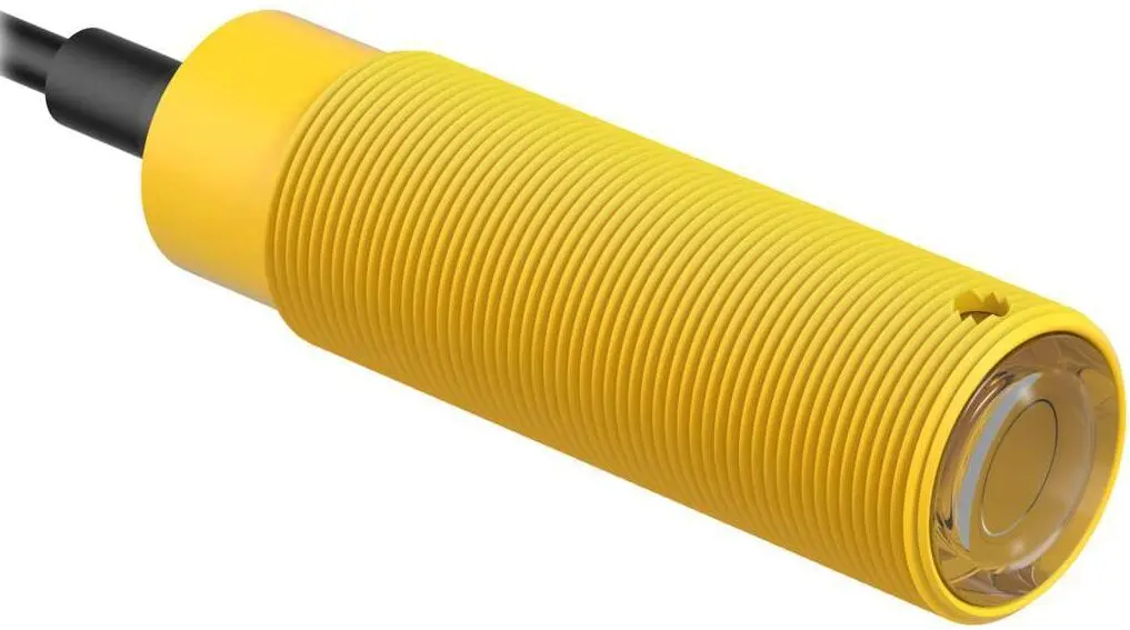 Banner zylindrisch Optischer Sensor, Dagegen, Bereich 60 m, Solid State AC-Schalter Ausgang, Anschlusskabel,