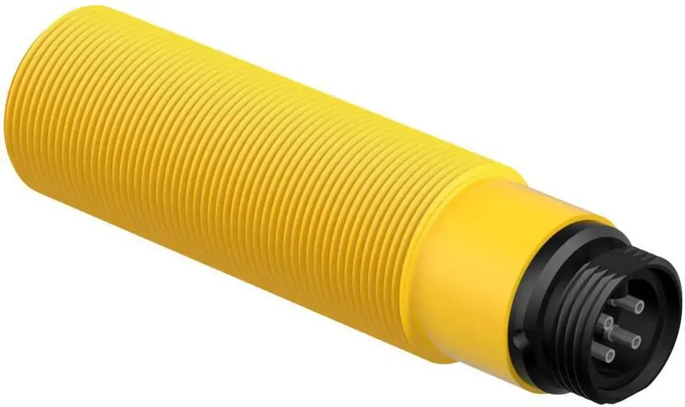 Produktfoto 1 von Banner zylindrisch Optischer Sensor, Dagegen, Bereich 60 m, PNP Ausgang, Integral QD, Hell-/dunkelschaltend