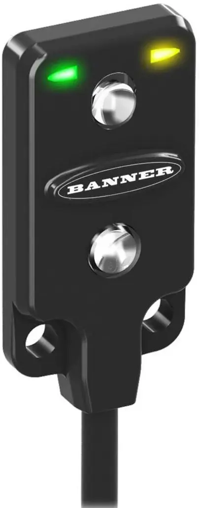 Produktfoto 1 von Banner Rechteckig Optischer Sensor, Annäherung, Bereich 15 mm, PNP Ausgang, Zopf QD, Hellschaltend