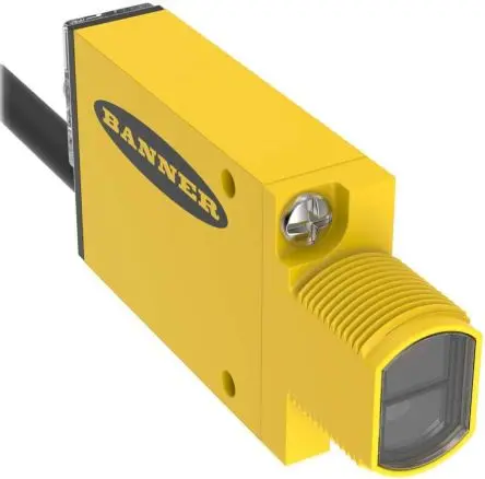 Banner MINI-BEAM AC Voltage Rechteckig Optischer Sensor, Reflektierend, Halbleiter Ausgang, Kabel