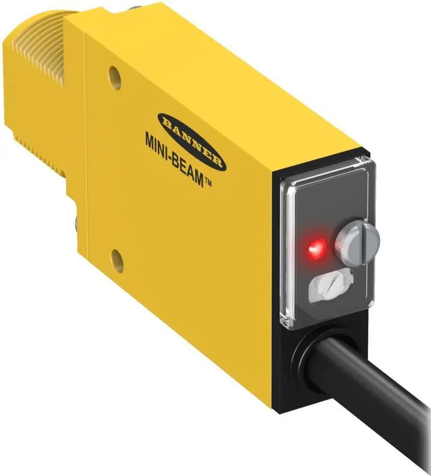 Produktfoto 1 von Banner Rechteckig Optischer Sensor, Retroreflektierend, Bereich 5 m, Solid State AC-Schalter Ausgang, Zopf QD,