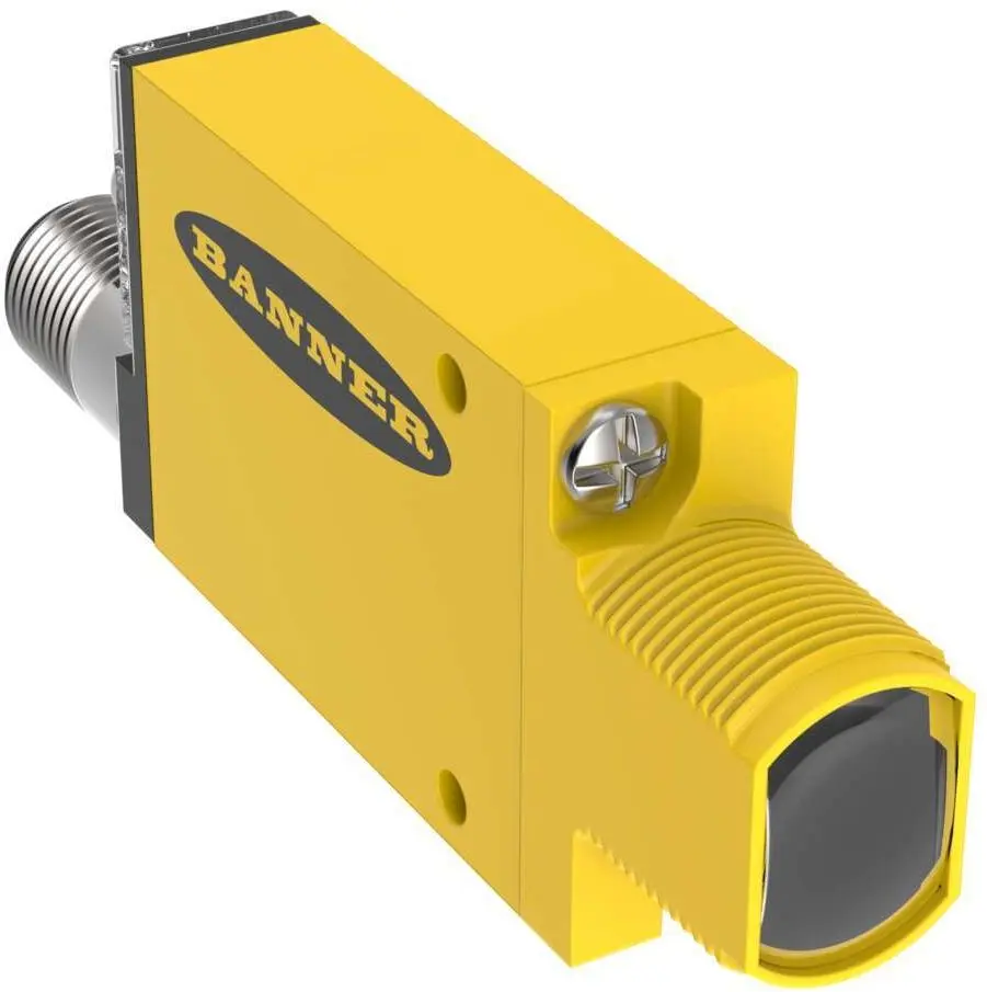 Produktfoto 1 von Banner Rechteckig Optischer Sensor, Dagegen, Bereich 30 m, Solid State AC-Schalter Ausgang, Micro Integral QD,