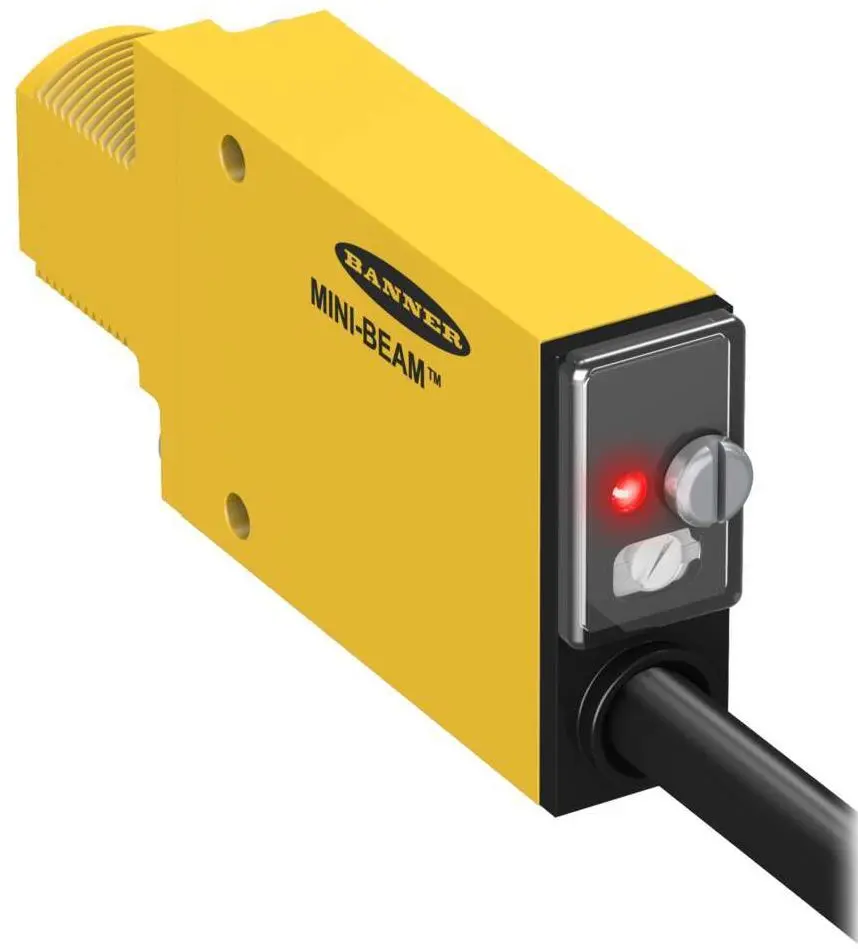 Produktfoto 1 von Banner Rechteckig Optischer Sensor, Dagegen, Bereich 30 m, Solid State AC-Schalter Ausgang, Zopf QD,