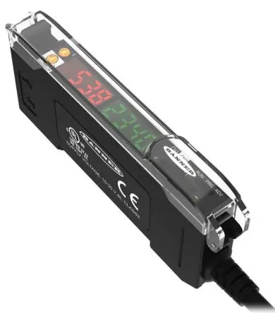Produktfoto 1 von Banner Kunststoff, Glas PnP LWL-Sensor 36 mm Glasfasersensor IP50 1ms / 840 mW