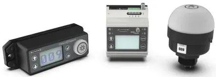 Produktfoto 1 von Banner DXM LED Signalturm Dauerbetrieb, Filament/Warnsummer-Licht 24V dc Gelb, Grün, Rot DC IP20