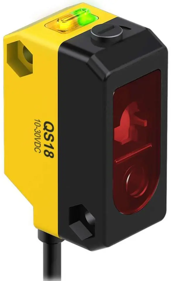 Produktfoto 1 von Banner Rechteckig Optischer Sensor, Annäherung, Bereich 250 mm, PNP Ausgang, Zopf QD, Hell-/dunkelschaltend
