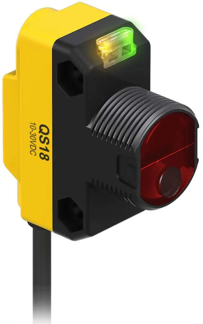 Produktfoto 1 von Banner Rechteckig Optischer Sensor, Annäherung, Bereich 300 mm, PNP Ausgang, Anschlusskabel, Hell-/dunkelschaltend
