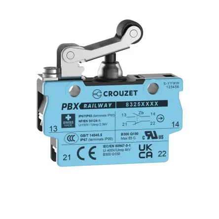 Crouzet Mikroschalter Rollenhebel-Betätiger Schraube, SPST IP67
