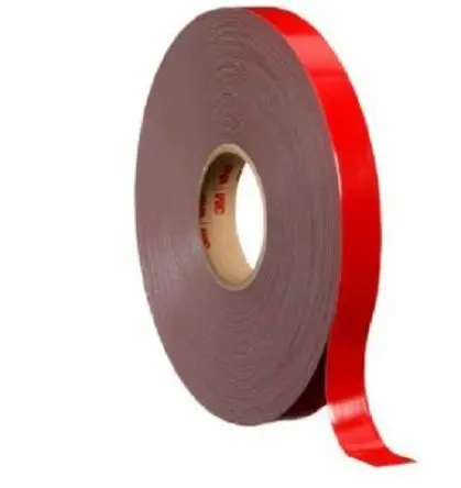 Produktfoto 1 von 3M 7000072164 VHB Acrylschaum Schaumstoff Klebeband, Dunkelgrau, Stärke 1.1 mm, 19mm x 32.9 m