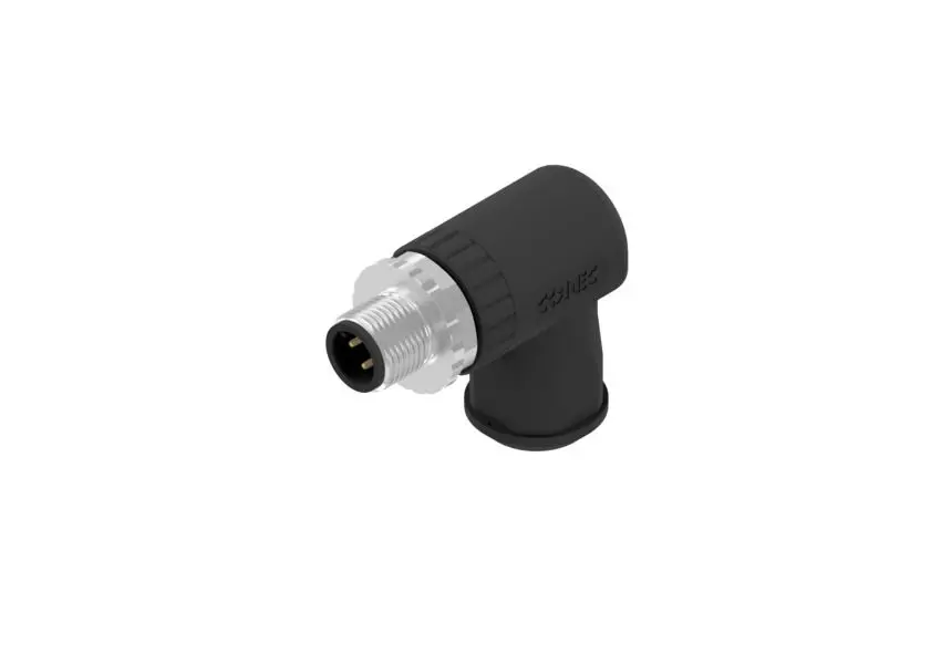 Produktfoto 1 von CONEC SAL M12 M12 Rundsteckverbinder Stecker 4-polig Stecker 7.5A Schraubanschlussklemme IP40