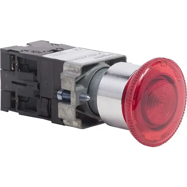 Produktfoto 1 von Schneider Electric Harmony XB2 Druckschalter Rot Beleuchtet wartungsfrei Panel Ø 22 mm, 1 Schließer/1 Öffner / 10 A 600