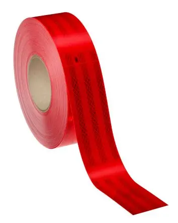 Produktfoto 1 von 3M 983-72 Diamond Grade Conspicuity Marking Abdeckband Rot, Stärke 53.5 mm 53.5mm x 50 m