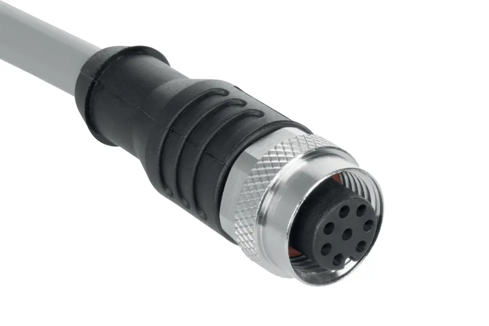 Produktfoto 1 von Schmersal A-K8P-M12 M12 Rundsteckverbinder Buchse 8-polig Buchse 2000mA Kabel IP65, IP40