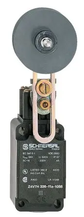 Schmersal Z4V7H Schalter, Rollenhebel 1 Schließer/1 Öffner, IP65, IP67, Kunststoff 230V ac