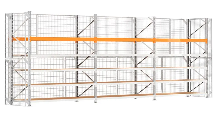 Produktfoto 1 von Manorga Regalsystem, Stahlblech, Galvanisiert, 8 m, 1100 mm, 1000 kg Last