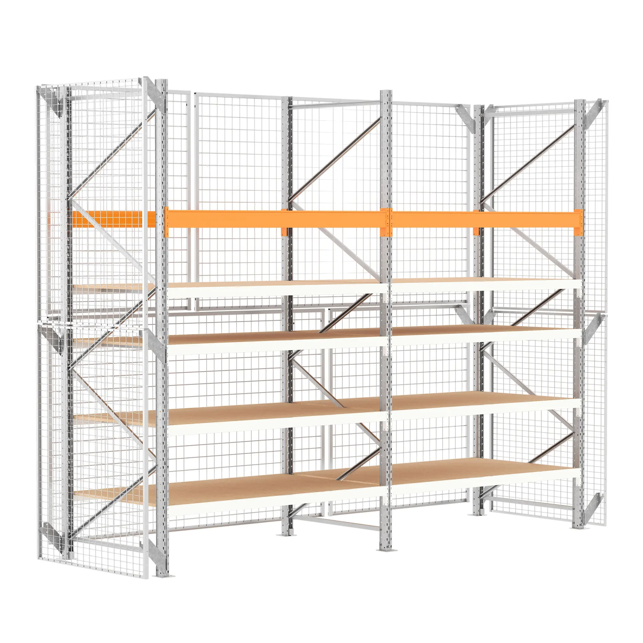 Produktfoto 1 von Manorga Regalsystem, Stahlblech, Galvanisiert, 8 m, 1100 mm, 1000 kg Last