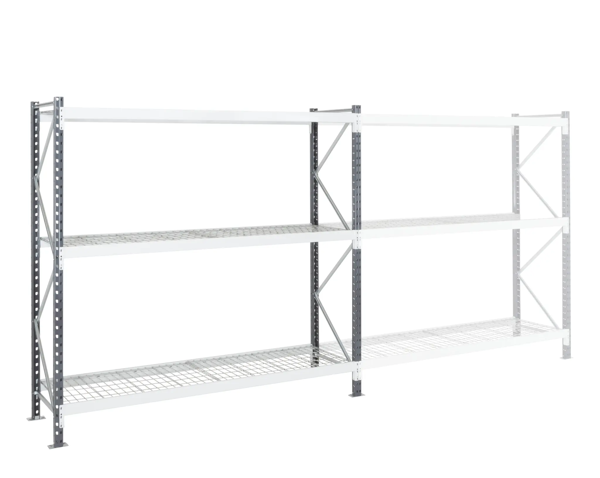 Produktfoto 1 von Manorga Regalsystem, Stahlblech, verzinkt, RAL 7024, 2000 mm x 2000 mm, 1200 mm, 4500 kg Last