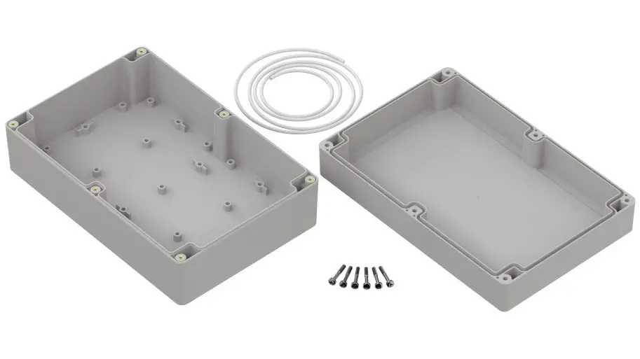 Produktfoto 1 von RS PRO; Universalgehäuse; ABS; Hellgrau; IK08 IP68 Breite 140 mm Höhe 75 mm Länge 210 mm