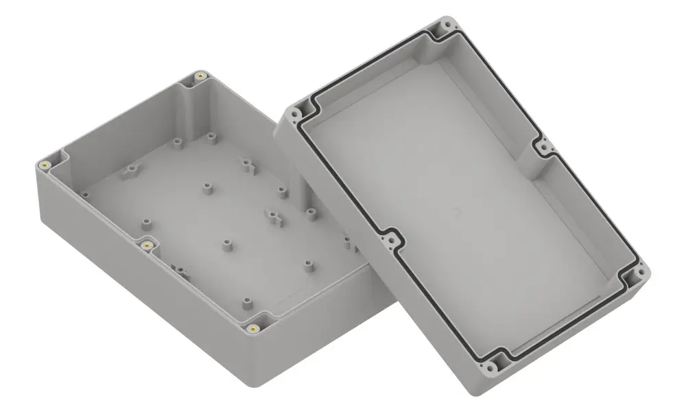 Produktfoto 1 von RS PRO; Universalgehäuse; Polycarbonat; Hellgrau IP40 Breite 140 mm Höhe 75 mm Länge 210 mm