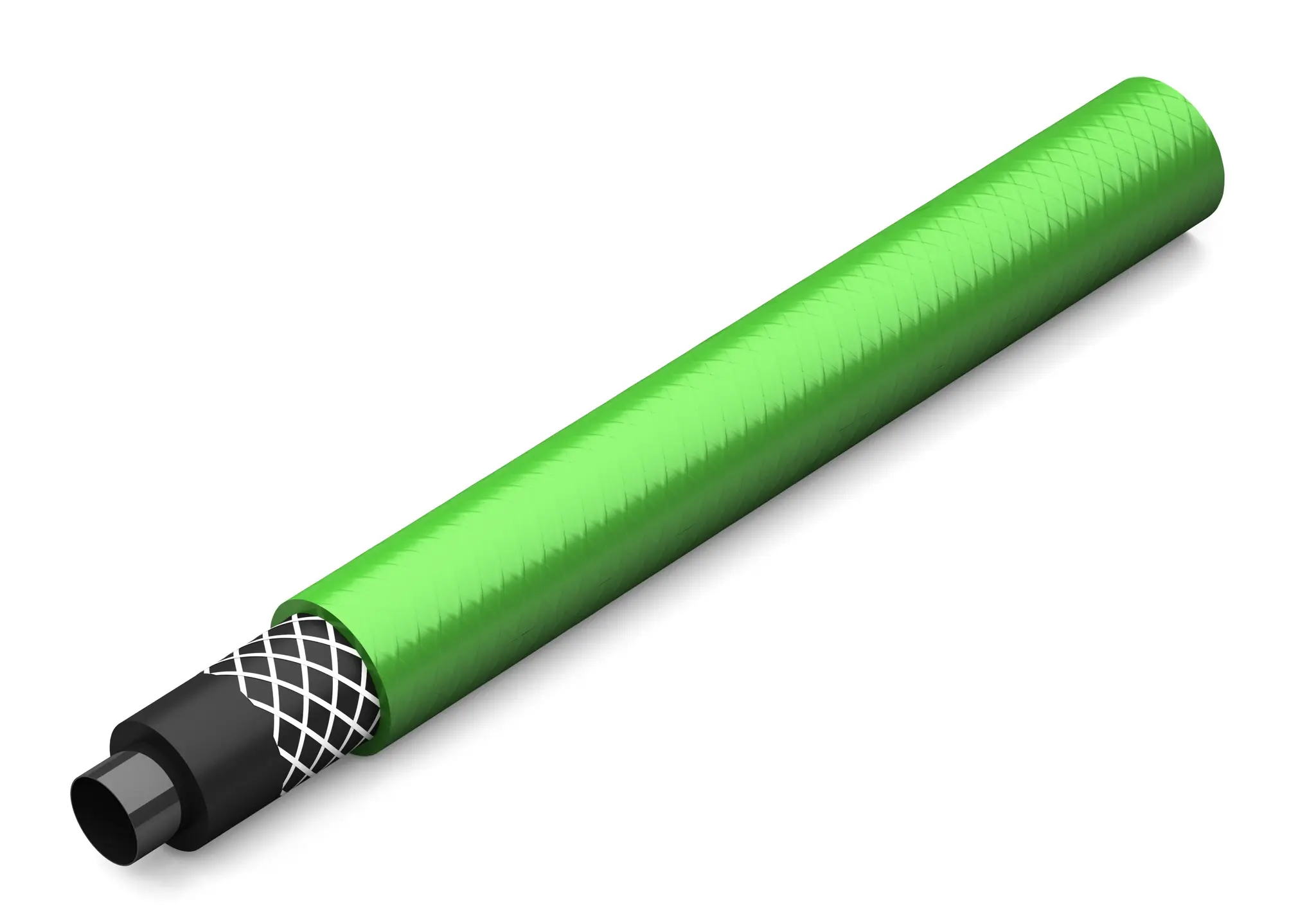 Produktfoto 1 von RS PRO Schlauch, Ø 6.3mm 12.25mm Grün Polyurethan Übertragung 20bar für Flüssigkeit, Farbspray x 30m