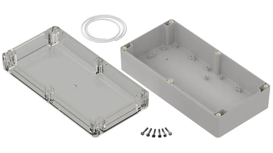 Produktfoto 1 von RS PRO; Universalgehäuse; ABS; Hellgrau IP65 Breite 120 mm Höhe 75 mm Länge 240 mm