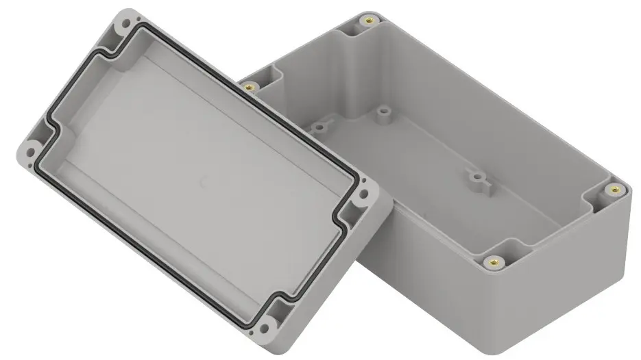 Produktfoto 1 von RS PRO; Universalgehäuse; Polycarbonat; Hellgrau IP67 Breite 80 mm Höhe 60 mm Länge 160 mm