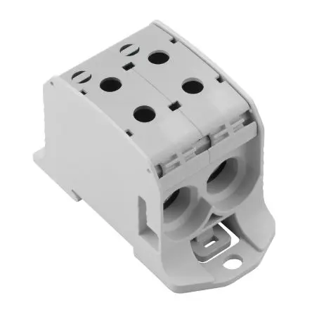 Produktfoto 1 von Weidmüller WPD Anschlussklemmenblock für Durchkontaktierung 1 Hellgrau, 10mm², 95 mm², 1000V Schraubbefestigung