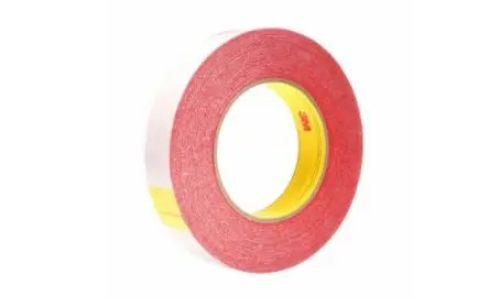 Produktfoto 1 von 3M 9737 Doppelseitiges Klebeband, Rot, Stärke 0.089 mm Polyester, 24mm x 55 m