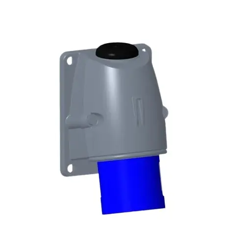 Produktfoto 1 von Amphenol Industrial 2CMA1 Leistungssteckverbinder Blau, 250V 3P+PE / 16A, Wand IP44