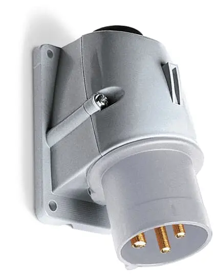 Produktfoto 1 von Amphenol Industrial 2CMA1 Leistungssteckverbinder Blau, 250V 3P+PE / 32A, Wand IP44