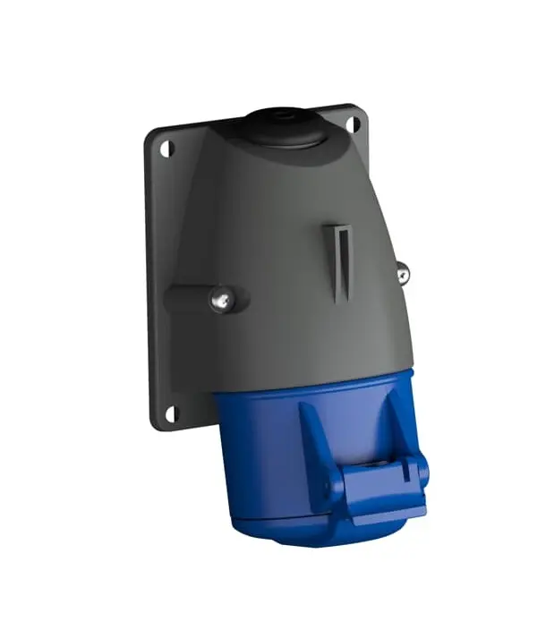 Amphenol Industrial 2CMA1 Leistungssteckverbinder Blau, 250V 3P+PE / 16A, Wand IP44