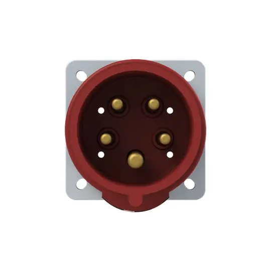 Produktfoto 1 von Amphenol Industrial 2CMA1 Leistungssteckverbinder Rot, 415V 3P+N+PE / 16A, Panel IP44
