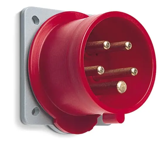 Produktfoto 1 von Amphenol Industrial 2CMA1 Leistungssteckverbinder Rot, 415V 3P+N+PE / 32A, Panel IP44