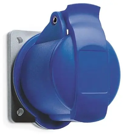 Produktfoto 1 von Amphenol Industrial 2CMA1 Leistungssteckverbinder Blau, 250V 3P+PE / 32A, Panel IP44