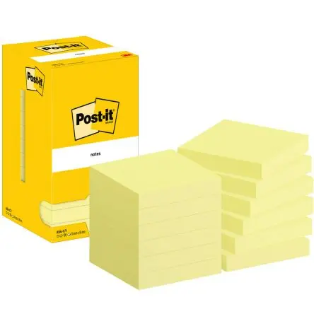 Produktfoto 1 von 3M Post-it Original Canary Yellow Notes Haftnotiz, 12 Blatt, Gelb 76 mm 76 mm