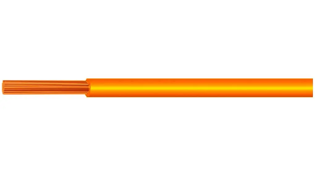 Produktfoto 1 von Huber+Suhner Einzeladerleitung 0,5, 20 AWG 100m Orange Polyolefin vernetzt isoliert