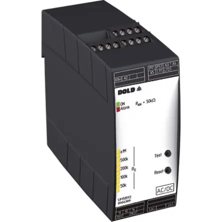 Produktfoto 1 von Dold UH5892 Isolationswächter, DIN-Hutschiene, 85 V dc, 230V ac