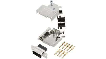 Produktfoto 1 von Encitech Connectors 6355 D-Sub-Hauben für Til kabel, 9 Kontakte, Stecker