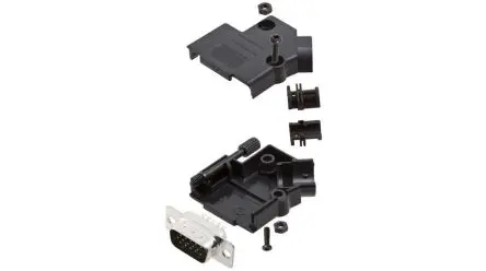Produktfoto 1 von Encitech Connectors 6355 D-Sub-Hauben für Til kabel, 15 Kontakte, Stecker