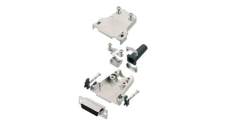 Produktfoto 1 von Encitech Connectors 6355 D-Sub-Gehäuse Eingang oben, 15-polig, Schwarz, Größe DA, aus Zink