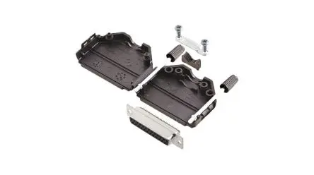 Produktfoto 1 von Encitech Connectors 6355 D-Sub-Gehäuse Gerade, 25-polig, Schwarz, Größe DB, aus Polyamid