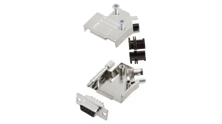 Produktfoto 1 von Encitech Connectors 6355 D-Sub-Gehäuse Seiteneingang, 9-polig, Schwarz, Größe DE, aus Zink